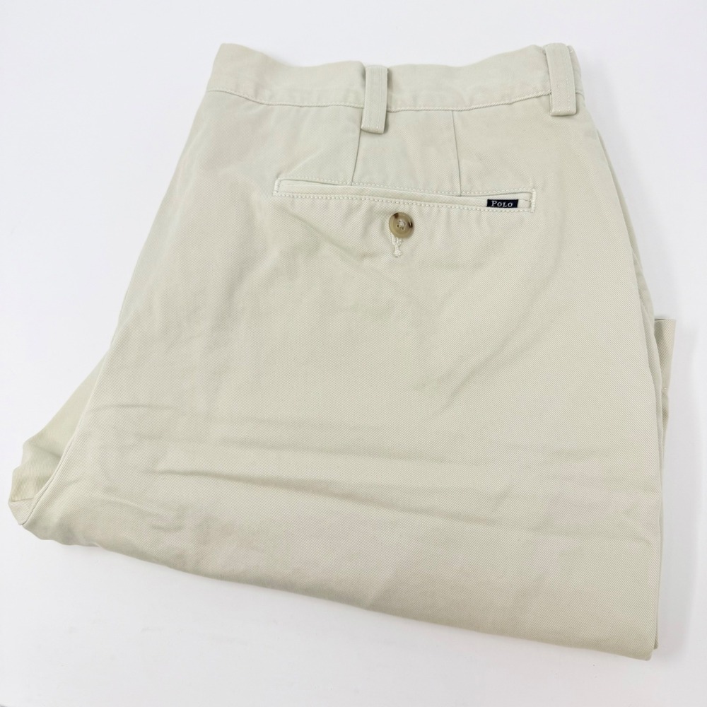 Polo Ralph Lauren Mens 36 Classic Fit 9 Inch Khaki Chino Shorts Tan Cotton Twill